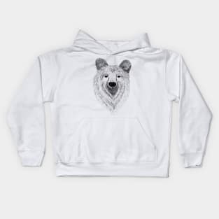 Hand Drawn Bear Kids Hoodie